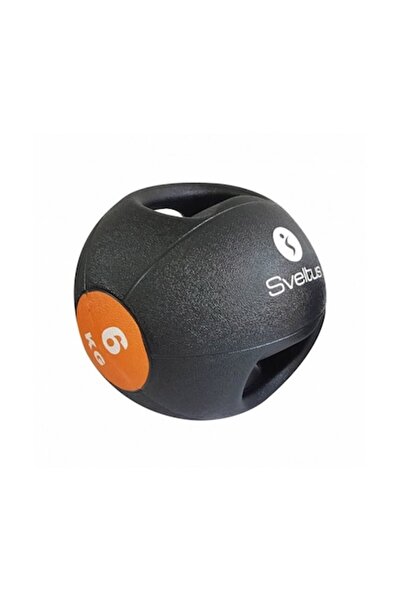 Sveltus Minge medicinală ergonomică, Sveltus, cauciuc, neagră, 6 kg