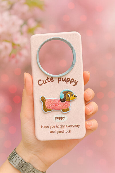 MustCase Redmi 14C Case Cute Puppy Embroidered Leather Look Flexible Protective Phone Case