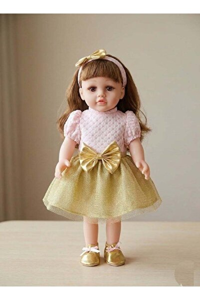 Rally Baby Doll with Gold Dress, Combable Hair (Ages 3+)