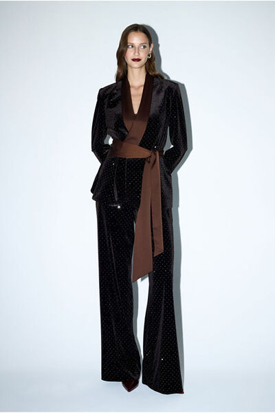 adL Mert Aslan Beli Saten Kadife Pantolon