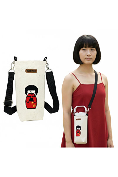 woodycord 1 Liter Japanese Girl Red Kimono Thermos Flask Cover