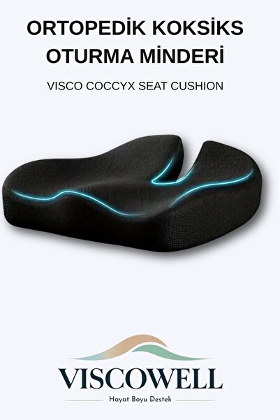 ViscoWell Ortopedik Koksiks Oturma Minderi Oturma Simidi Koltuk Sandalye Mind...