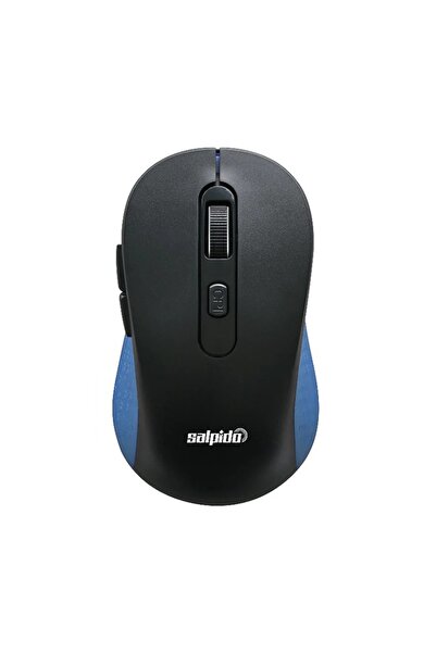 Salpido Wireless Dual-Mode Mouse SAL-BTM3, Full Size Blue Battery Included-Toggle the bottom switching mode