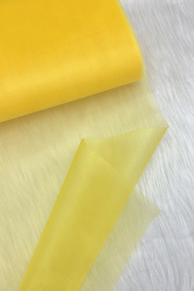ZEYMERADE Baby Yellow Bundle Decoration Tulle, Engagement Bundle Decoration, Door Birthday Party Decoration Tulle, 100X300Cm