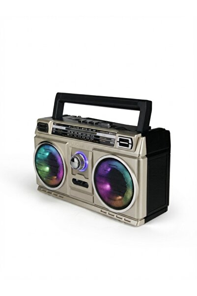 Kensa Nostaljik Radyo Bluetoothlu RGB Işıklı Şarjlı | FM/TV/AM/SW | Telefon-Bilgisayar Bağlantı