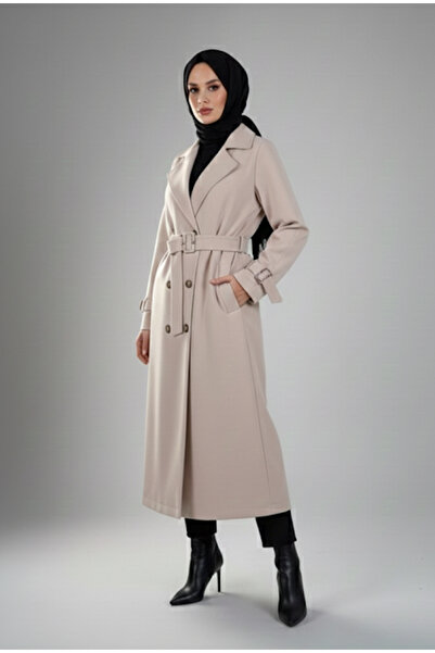 BestShopping معطف طويل بحزام للحجاب الإسلامي