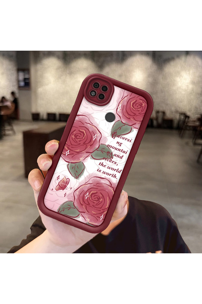 ucuc حافظة حماية من السيليكون باللون الأحمر الداكن متوافقة مع هاتف Xiaomi Poc...