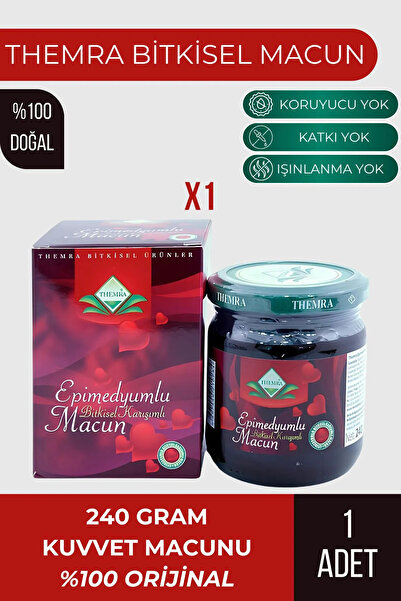 Themra Bitkisel Bal Ginsengli Bitkisel Karışımlı Mesir Epimedyümlü1 Kuvvet Macun 1X240 Gr