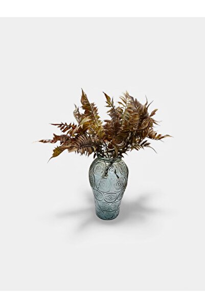 sedoshhomevision مزهرية زجاجية رمادية منقوشة – 25 سم