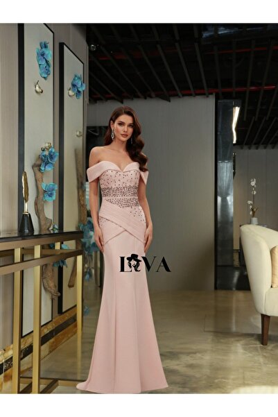 Liva Light pink sequined dress