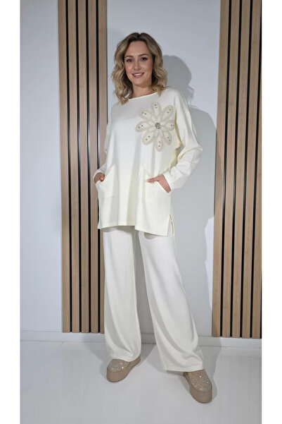 Zaira Isra White Women's 2 Piece Knit Suit #A1285 - One Size