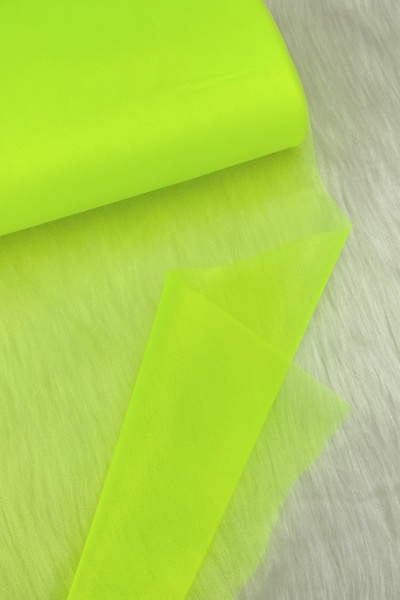 ZEYMERADE Neon Yellow Bundle Decoration Tulle, Engagement Bundle Decoration, Door Birthday Party Decoration Tulle, 100X300Cm