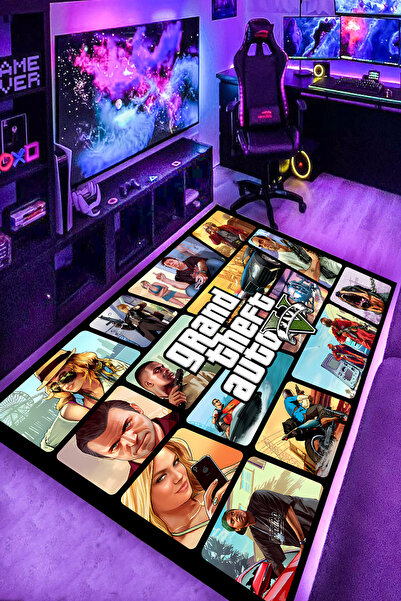 RUGRUMBA Kaymaz Taban Makinede Yıkanabilir Gaming Oyuncu Playstation Xbox Gam...