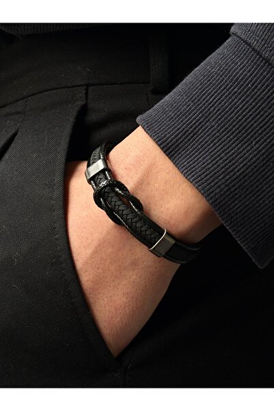 voqplus Erkek Deri Bileklik BL0069