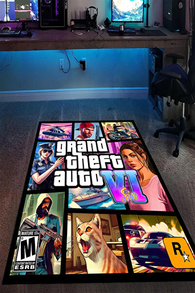 RUGRUMBA Kaymaz Taban Makinede Yıkanabilir Gaming Oyuncu Playstation Xbox Gam...