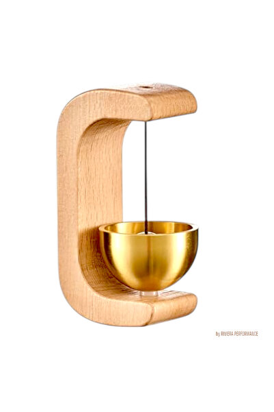 OEM Wind chime or open door warning, solid wood, 7.5x4 cm, Japanese inspiration, clear sound