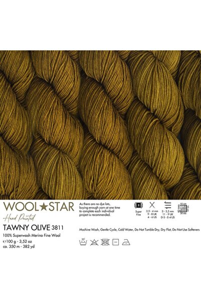 Gazzal Wool Star %100 Superwash Merino Yünü 100 g / 350 m İnce El Örgü İpliği...