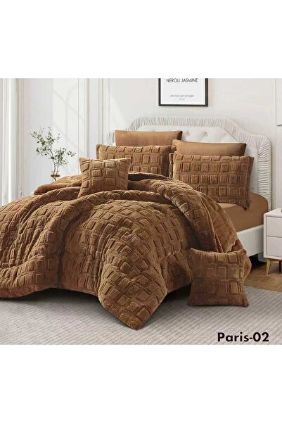 alzawia A luxurious double winter bedspread with a soft touch, made from a faux fur material perfect for winter weather.