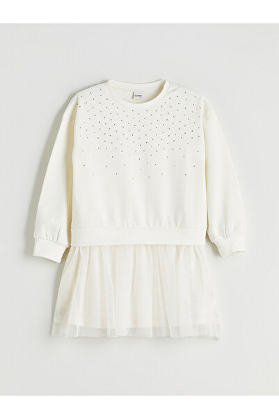 LC Waikiki Özmarka Нова колекция велосипедна рокля с камъни за момичета от тюл