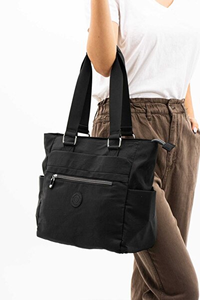 Sanmorris Kadın Çok Gözlü Suya Dayanıklı Paraşüt Kumaş El Ve Omuz Çantası