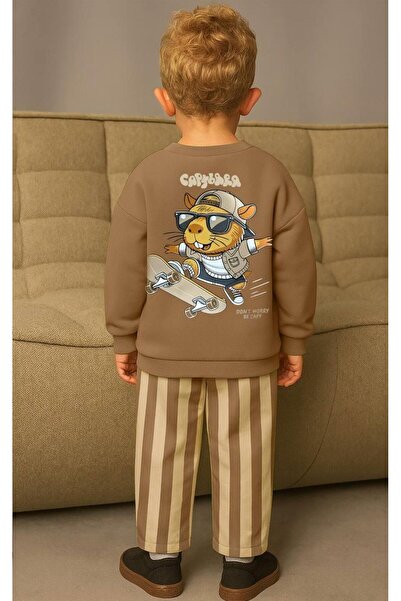 Monila Комплект панталони за тичане с принт от 3-слоен плат за момчета