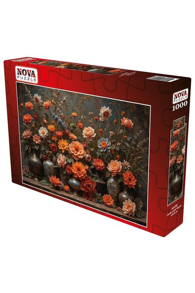 Nova Puzzle 1000 Parça Antik Çiçek Masalı Puzzle - Renkli Çiçekler