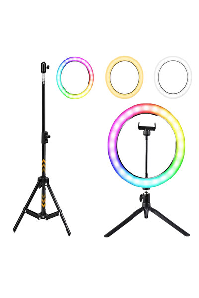 SDEPOT ® circular lamp, diameter 26cm, RGB, USB, phone holder, with large and...
