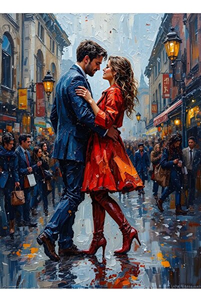 Nova Puzzle 1000 Parça Yağmurlu Bir Aşk Hikayesi Puzzle - Dans Eden Kadın ve Erkek
