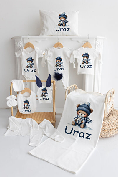 Bebe wini TAVŞANLI 100% قطن مطبوع عبوة من 11 قطعة إصدار المستشفى MN05-KUPALI AYI