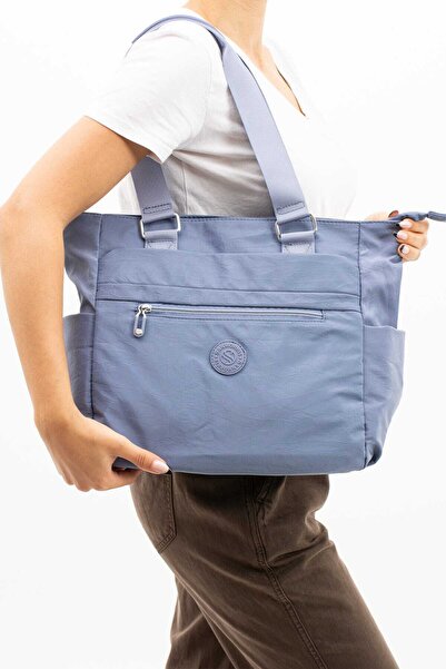 Sanmorris Women's Multi-Pocket Waterproof Parachute Fabric Hand and Shoulder Bag