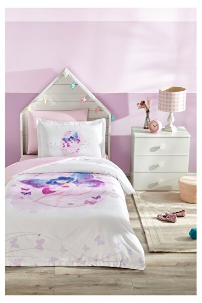 Özdilek Fairies Single Elastic Sheet Duvet Cover Set Lilac