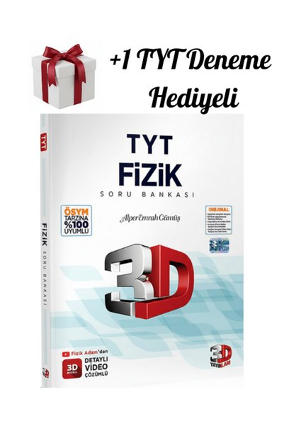 3D Yayınları 2026 TYT Fizik Soru Bankası + 1 TYT Deneme Hediyeli