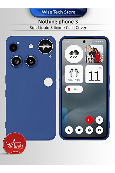 Wtech Nothing Phone (3) 5G 2025 Soft Liquid Silicone Case Cover