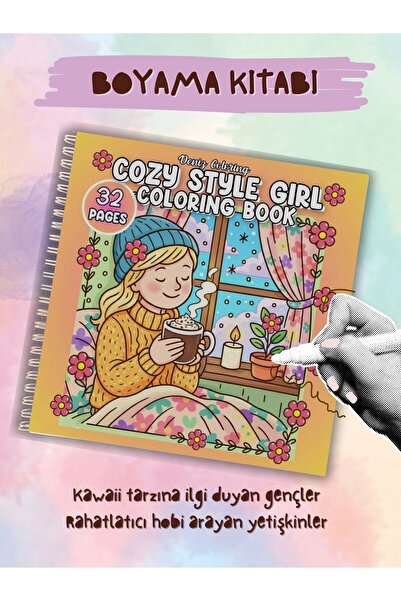 deniz9 Cozy Style Girl Boyama Kitabı