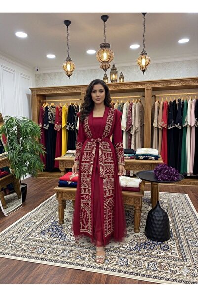 BTROON جلابيه قطعتين مطرزه