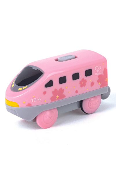 Hape Locomotiva roz de jucarie cu baterii pentru copii, copii varsta 3 ani+,6...