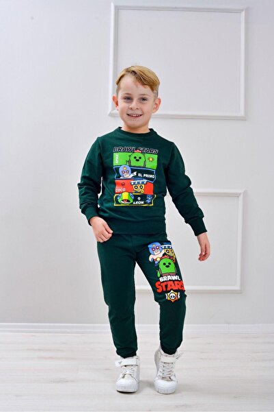LİLLYPİCCA Boys' 2-Piece Set Long Sleeve Sweatshirt Printed - Combed Cotton T...