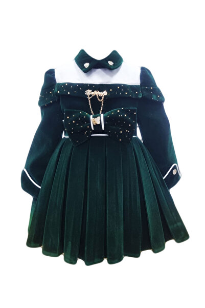 fantasialand Rochita eleganta fetite pentru sarbatorile de iarna, culoare verde