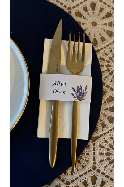 unique-g fashion accesories 12-Piece Napkin Wrap Card (Napkin Included) |   Table Decoration |   Hospitality – Invitation – Mevlid – Food Presentation