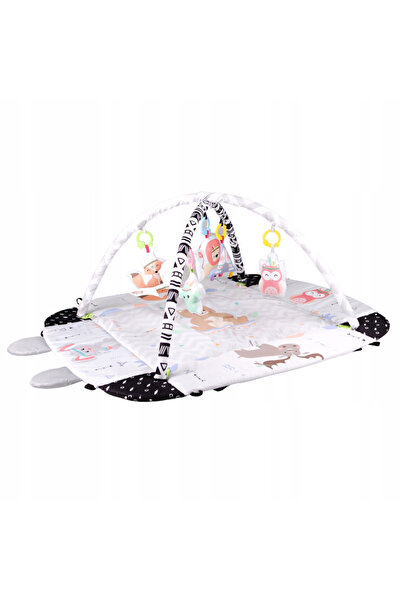 LITTLE ANGEL - Baby Play Mat Activity Gym with Hanging Toys-White