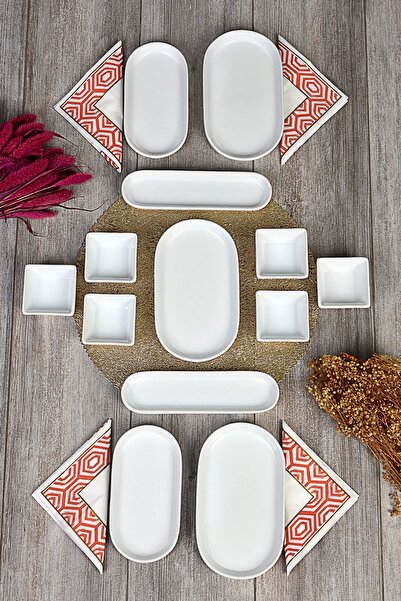 MEKHOME 13 Parça Alfa Serisi Kahvaltı Sunum Seti&tabağı