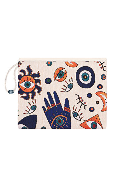 Bursa İpek Eye Pattern Tapestry Handbag