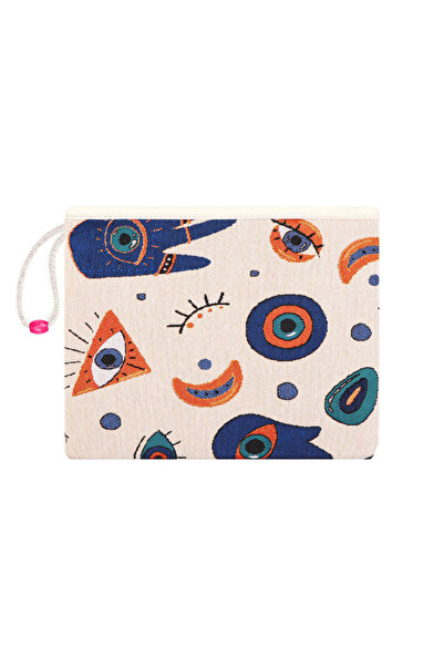 Bursa İpek Eye Pattern Tapestry Handbag