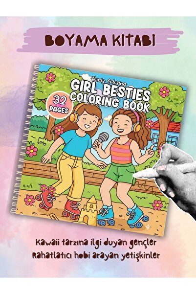 deniz9 Girl Besties Boyama Kitabı