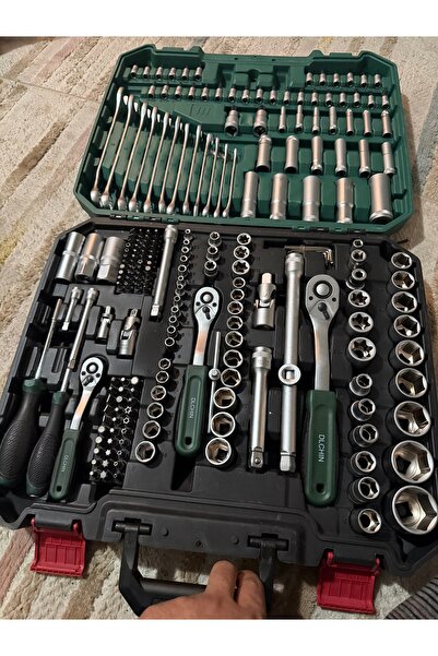 DLC 216 parça profesyonel lokma ve el aleti 72 diş çırcır