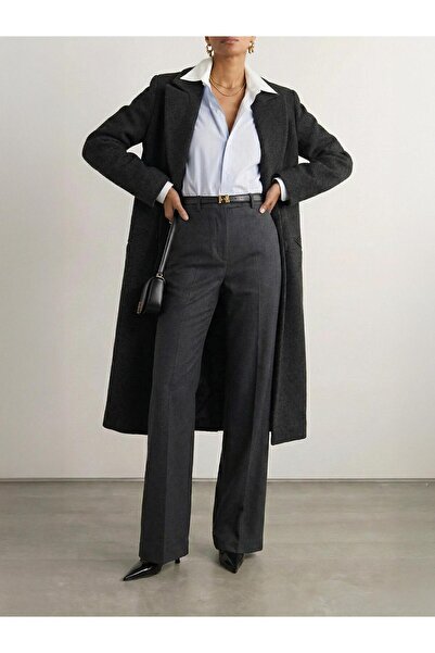 Juste Likralı Flare Fit Pantolon Siyah