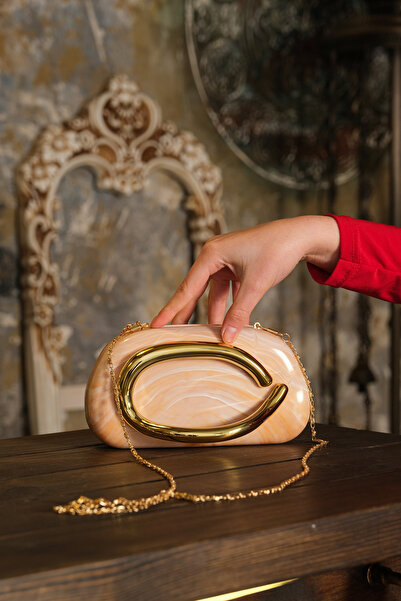 ROZA CANTA Women's Skin Shiny Evening Dress Matching Bag