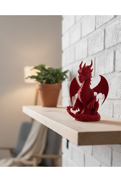 Najmaddin تمثال التنين الأحمر مقاس 12 سم، تحفة فنية للزينة