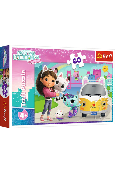 Trefl Παζλ 60 gabbys κουκλόσπιτο casa pisicii lui gabby