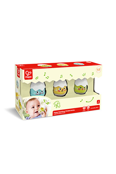 Hape Jucarie senzoriala copii - Puii fericiti (3 piese), copii varsta 0 luni+